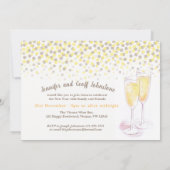 新年のシャンパングラスに応援を言う 招待状 (裏面)