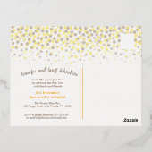 新年のシャンパングラスに応援を言う 箔シーズンポストカード (裏面)