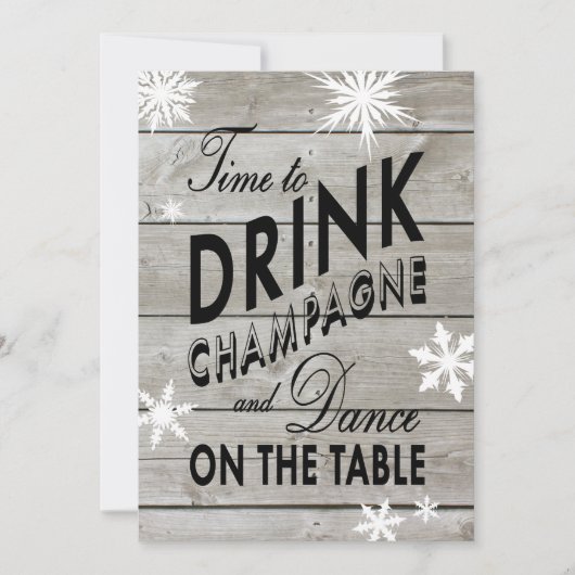 新年のシャンパン招待状 招待状 (正面)