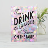 新年のシャンパン招待状 招待状 (スタンド正面)