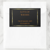 新年のスクエアを祝う 長方形シール (バッグ)