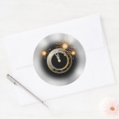 新年のステッカーにカウントダウン ラウンドシール (封筒)