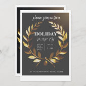 新年のスパークルグリーティングカード、招待カード シーズンカード (正面/裏面)