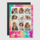 新年のタイダイティール（緑がかった色）70sのVibeへの応援 (正面/裏面)