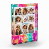 新年のタイダイティール(緑がかった色)70sのVibeへの応援 フォトブロック (左)