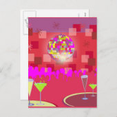 新年のディスコ シーズンポストカード (正面/裏面)