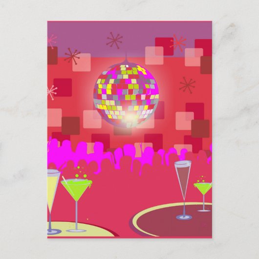 新年のディスコ シーズンポストカード (正面)