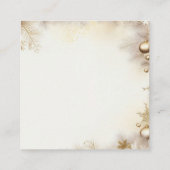 新年のデザイン金ゴールドエレガント赤ちゃんシャワー エンクロージャーカード (裏面)