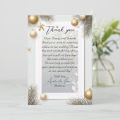 新年のデザイン金ゴールドエレガント赤ちゃんシャワー サンキューカード (スタンド正面)