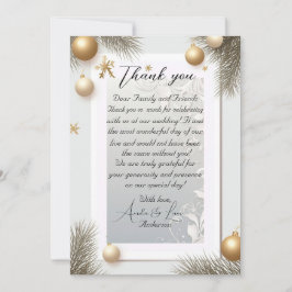新年のデザイン金ゴールドエレガント赤ちゃんシャワー サンキューカード