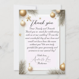 新年のデザイン金ゴールドエレガント赤ちゃんシャワー サンキューカード