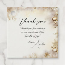 新年のデザイン金ゴールドエレガント赤ちゃんシャワー