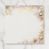 新年のデザイン金ゴールドエレガント赤ちゃんシャワー フェイバータグ (裏面)