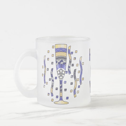 新年のトーストマグ フロストグラスマグカップ (左)