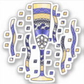 新年のトースト輪郭ステッカー シール (正面)