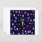 新年のドナルドトランプ シーズンポストカード (正面/裏面)