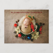 新年のハガキと写真のベビー シーズンポストカード (正面)