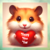 新年のハムスターの窓にしがみつく ウィンドウサイン (シート3)