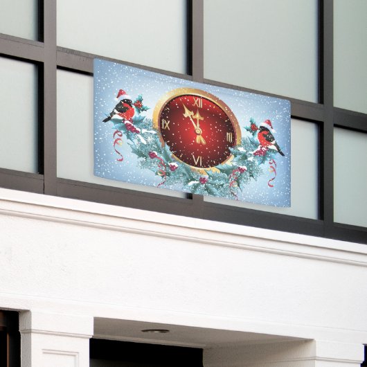 新年のバナー 横断幕 (ビルの外側)