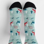 新年のパターン ソックス (上部)