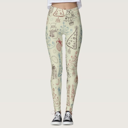 新年のパターン レギンス (正面)