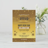 新年のパーティの招待状のフライヤ 招待状 (スタンド正面)