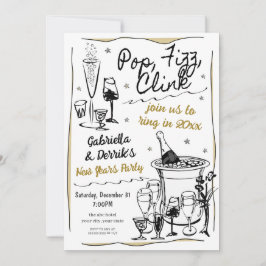 新年のパーティの招待状 招待状