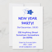 新年のパーティの招待状 招待状 (裏面)