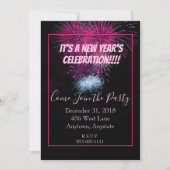 新年のパーティーとお祭り 招待状 (正面)