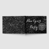 新年のパーティーエレガント白黒モダン ゲストブック (全面)