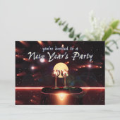 新年のパーティーシャンパンファイヤーワークス 招待状 (スタンド正面)