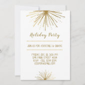 新年のパーティースモダンターホリデーパーティー 招待状 (正面)