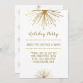 新年のパーティースモダンターホリデーパーティー 招待状 (正面/裏面)