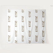 新年のパーティーフェイク金ゴールド2023背景 タペストリー (正面(横))