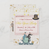 新年のパーティーヴィンテージがギャツビーを鼓舞素晴らしした 招待状 (正面/裏面)