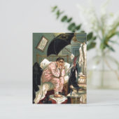 新年のパーティー二日酔い ポストカード (スタンド正面)