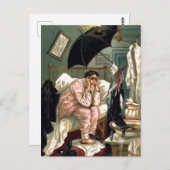 新年のパーティー二日酔い ポストカード (正面/裏面)