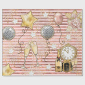 新年のパーティー包装紙 ラッピングペーパー (フラット)