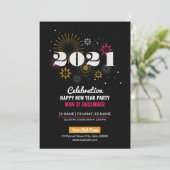 新年のパーティー招待チラシ 招待状 (スタンド正面)