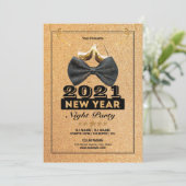 新年のパーティー招待チラシ 招待状 (スタンド正面)