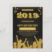 新年のパーティー招待チラシ 招待状 (正面/裏面)