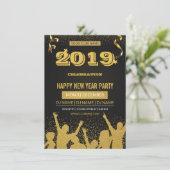 新年のパーティー招待チラシ 招待状 (スタンド正面)