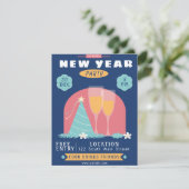 新年のパーティー招待状 招待状 (スタンド正面)