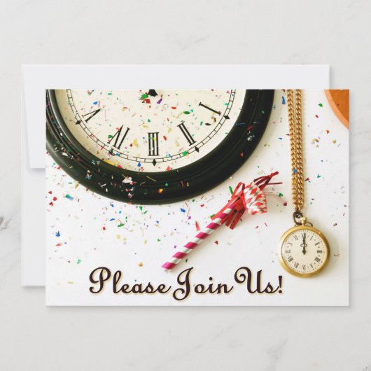 新年のパーティー招待状 招待状 (正面)