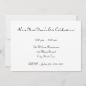 新年のパーティー招待状 招待状 (裏面)