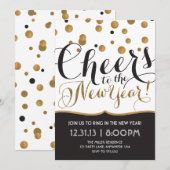 新年のパーティー招待状 招待状 (正面/裏面)