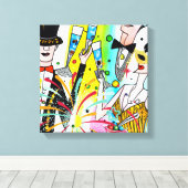 新年のパーティー キャンバスプリント (インサイチュ (ウッドフロア))