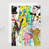 新年のパーティー シーズンカード (正面/裏面)