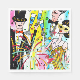 新年のパーティー スタンダードランチョンナプキン