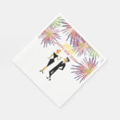 新年のパーティー! スタンダードランチョンナプキン (角)